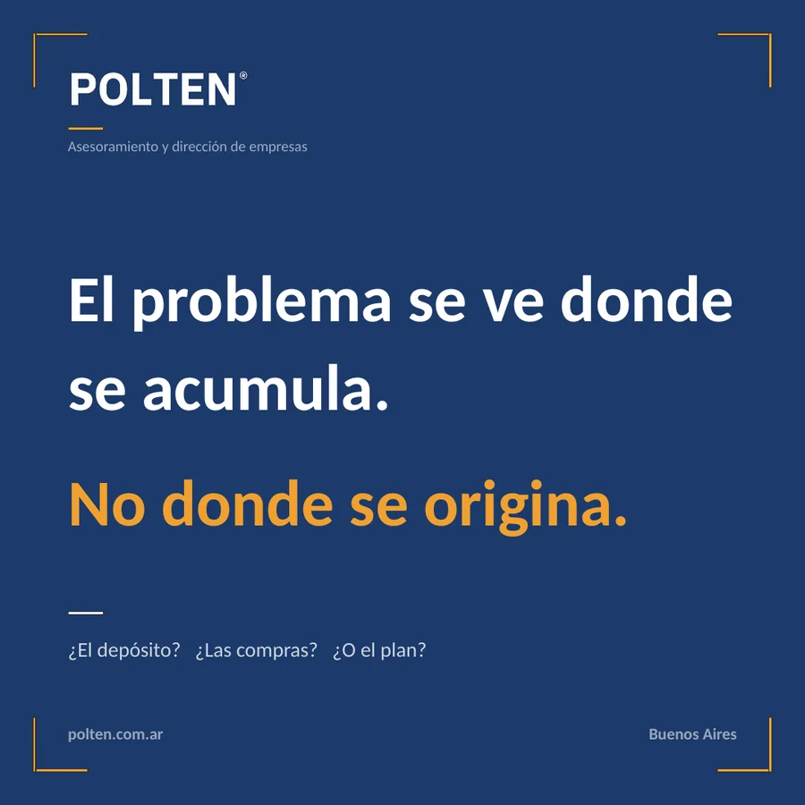 El problema se ve donde se acumula. No donde se origina.